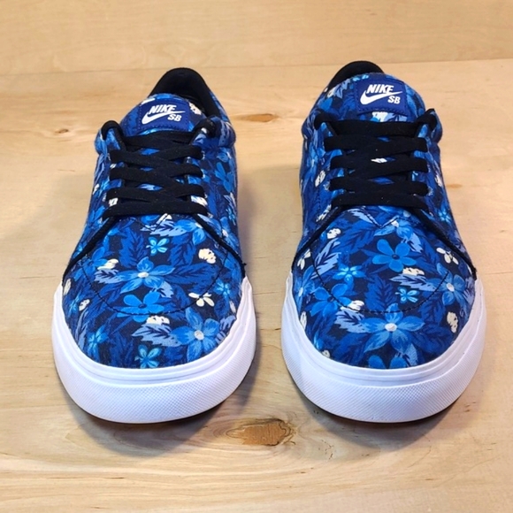 Nike SB Satire Premium Blue Canvas Floral Shoes - Picture 3 of 10